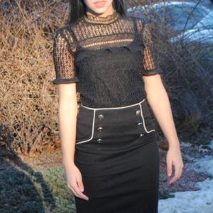 Zara fine thick lace top